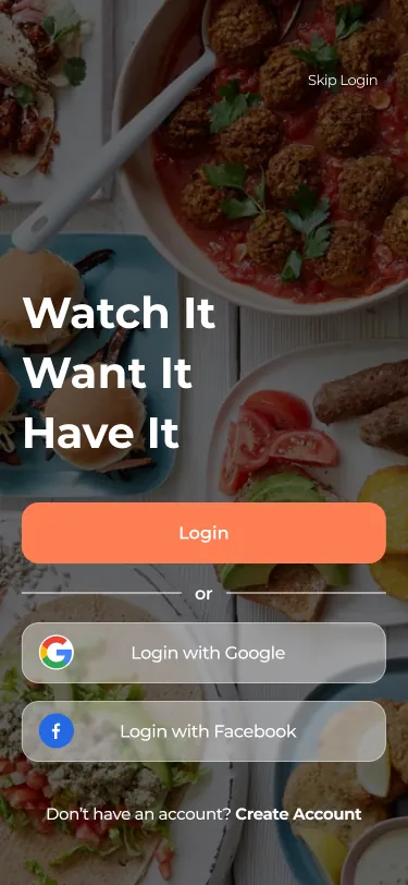 BiteScroll splash screen with the watch-it-want-it-have-it tagline