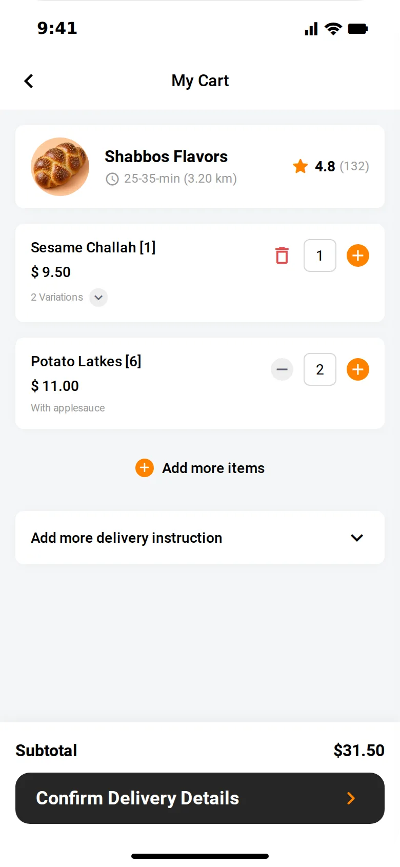 The cart, with variations and add-ons