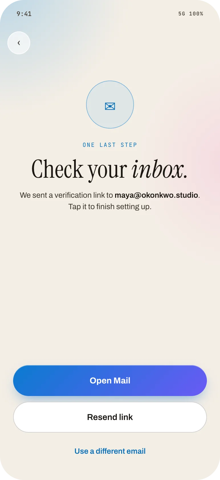 Verify email confirmation
