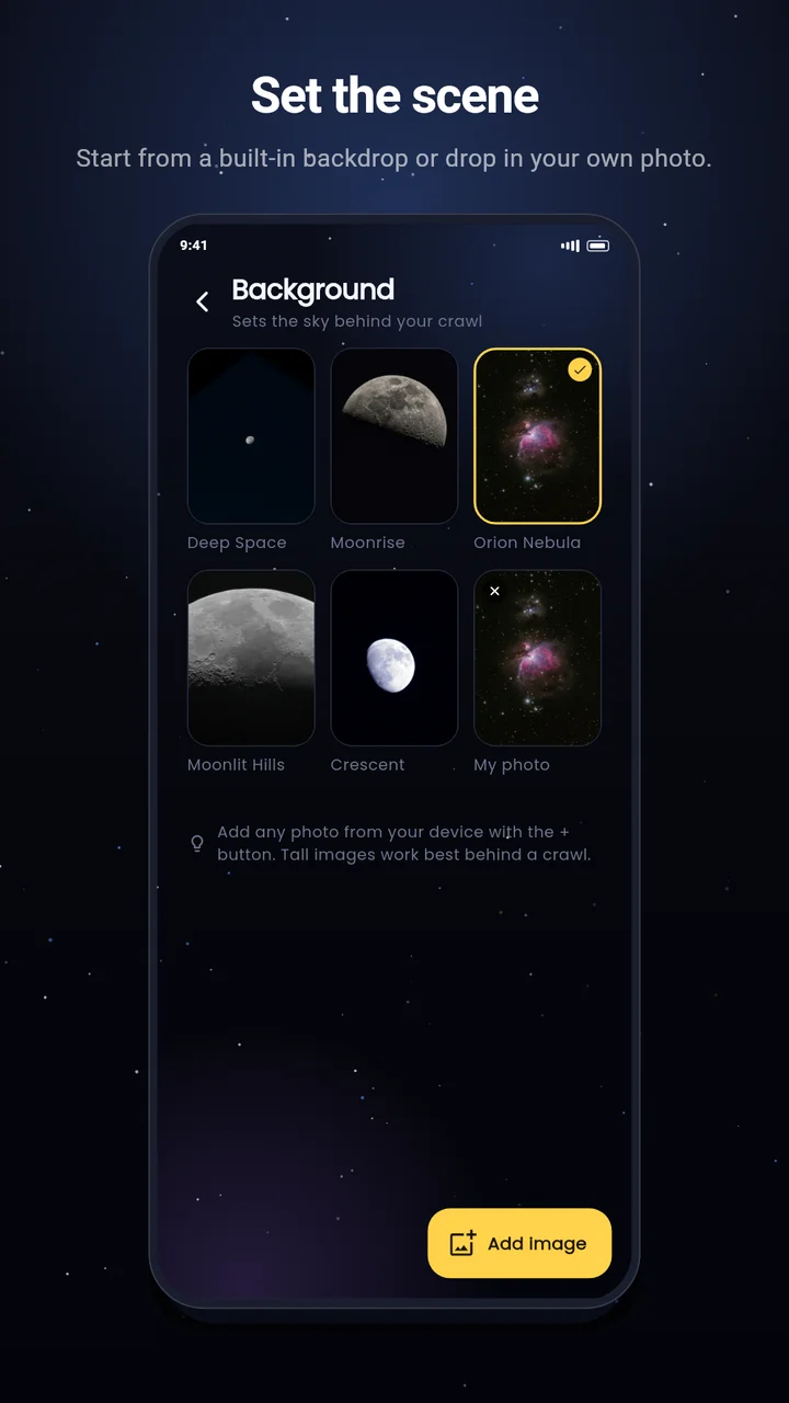 TextCrawl background selection